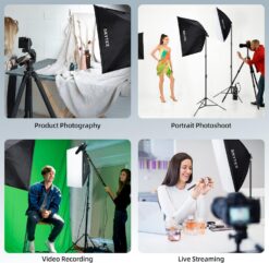 Skytex Softbox Lighting Kit, skytex Continuous Photography Lighting Kit with 2x20x28in Soft Box