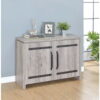 Spacious Wooden Accent Cabinet, Gray- Saltoro Sherpi