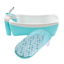 Summer Lil Luxuries Whirlpool Bubbling Spa & Shower (Blue) - Luxurious Baby Bathtub with Circulating Water Jets, 2 Count (Pack of 1)