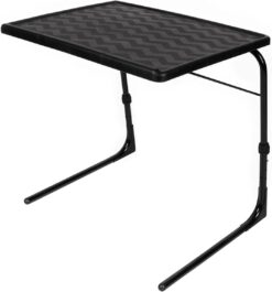 Table-Mate XL Plus - Adjustable Folding TV Tray & Laptop Stand, Black