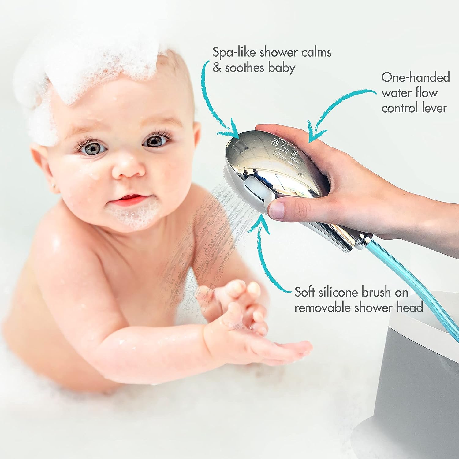 The First Years Rain Shower Baby Bathtub — Baby Spa for Newborn to Toddler  — Includes Convertible Bathtub and Sling with Soothing Spray — Baby Bath