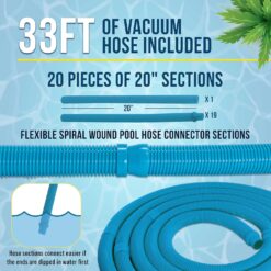U.S. Pool Supply Octopus Professional Automatic Pool Vacuum Cleaner & Hose Set - Powerful Suction That Removes Swimming Pool Debris