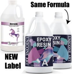 Resin Epoxy Craft Kit 1 Gallon Epoxy Resin Kit (.5 Gal Resin + .5 Gal  Hardener) High Gloss UV Resistant Odor-Free Art Resin, BPA-Free and  Non-Toxic