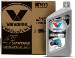Valvoline 4-Stroke Motorcycle Full Synthetic SAE 10W-40 Motor Oil 1 QT, Case of 6