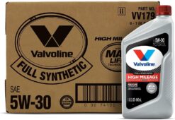 Valvoline Full Synthetic High Mileage with MaxLife Technology SAE 5W-30 Motor Oil 1 QT, Case of 6