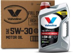 Valvoline Full Synthetic High Mileage with MaxLife Technology SAE 5W-30 Motor Oil 5 QT, Case of 3
