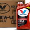 Valvoline High Mileage with MaxLife Technology SAE 10W-40 Synthetic Blend Motor Oil 5 QT, Case of 3 (Packaging May Vary)