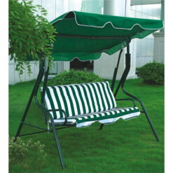 Vebreda 3-Seat Patio Outdoor Porch Swing Glider Chair with Canopy, Green