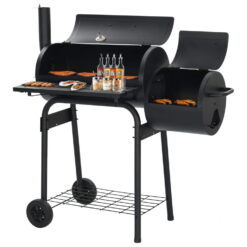 Vebreda Outdoor BBQ Grill Charcoal Barbecue Pit Patio Backyard Meat Cooker Smoker