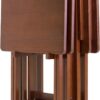 Winsome Alex Snack Table, Walnut, 19.06x14.57x25.98, 5-PC Set