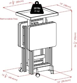 Winsome Isabelle 6 Piece Snack Table Set, Natural, 19.69x15.91x36.22