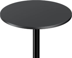 Winsome Obsidian Pub Table Round Black Mdf Top with Black Leg And Base - 23.7-Inch Top, 39.76-Inch Height, Pack of 1