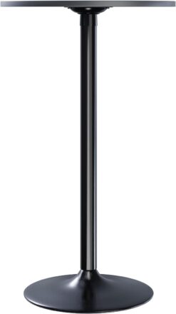 Winsome Obsidian Pub Table Round Black Mdf Top with Black Leg And Base - 23.7-Inch Top, 39.76-Inch Height, Pack of 1