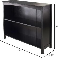 Winsome Terrace Storage Shelf 3-Tier Wide in Espresso, 37-Inch