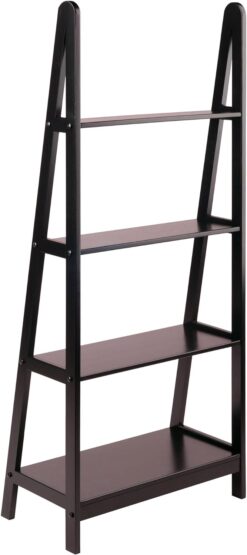 Winsome Wood 4-Tier A-Frame Shelf, Dark Espresso