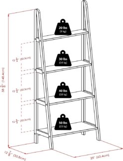 Winsome Wood 4-Tier A-Frame Shelf, Dark Espresso