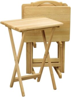 Winsome Wood Alex Snack Table Natural Set 5 Pc, 25.98 inches