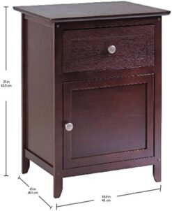 Winsome Wood Eugene Accent Table, Walnut