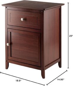 Winsome Wood Eugene Accent Table, Walnut