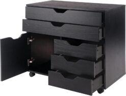 Winsome Wood Halifax Cabinet Cupboard, 26 H, Black