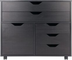 Winsome Wood Halifax Cabinet Cupboard, 26 H, Black