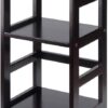 Winsome Wood Leo Model Name Shelving, Small, Espresso
