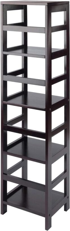 Winsome Wood Leo Model Name Shelving, Small, Espresso