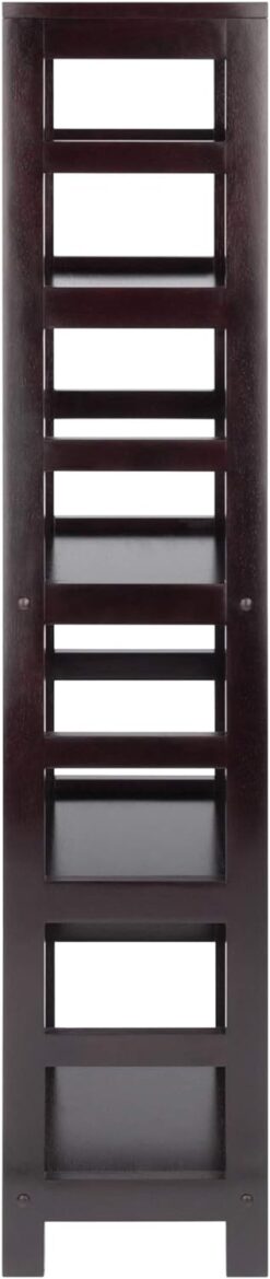 Winsome Wood Leo Model Name Shelving, Small, Espresso