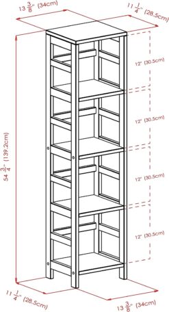 Winsome Wood Leo Model Name Shelving, Small, Espresso