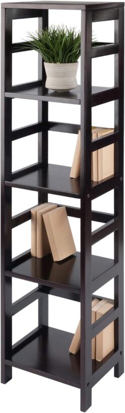 Winsome Wood Leo Model Name Shelving, Small, Espresso