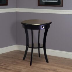 Winsome Wood Sasha Accent Table, Black, 20.00 x 20.00 x 27.00 Inches