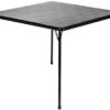 XL Series Square Folding Card Table (38) - Easy-to-Use Collapsible Legs for Portability and Storage - Vinyl Upholstery for Convenient Cleaning - Steel Construction, Wheelchair Accessible (Black)