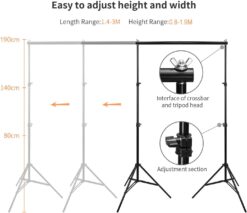 YISITONG Photography Video Studio Lighting Kit Softbox Umbrella Continuous Lighting Set with 4 Backdrops