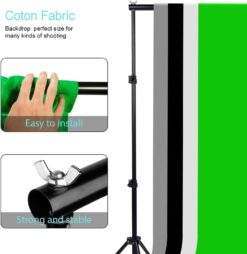 YISITONG Photography Video Studio Lighting Kit Softbox Umbrella Continuous Lighting Set with 4 Backdrops