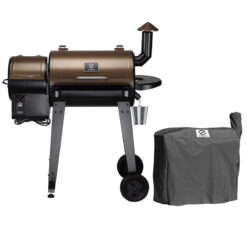 Z Grills ZPG-450A Wood Pellet Grill & Smoker Upgrade 8 in 1 BBQ with Cover Included Bronze 459 sq. in.
