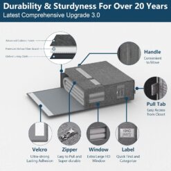 chinensis 6 Pack Sheet Organizer, Sheet Cube Bed Sheet Organizers,Foldable Cubes for Sheets