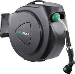 Earthwise Power Tools by ALM Modern Retractable Hose Reel, Black
