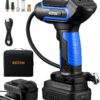 AstroAI Tire Inflator Air Compressor Cordless Car Tire Pump with 20V Rechargeable Li-ion Battery 150 PSI Portable Handheld Air Pump with 12 V Car Power Adapter for Cars Motorcycles LS40791（C1）