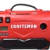 CRAFTSMAN V20 Tire Inflator, Compact and Portable, Automatic Shut Off, Digital PSI Gauge, Bare Tool Only (CMCE520B), Red