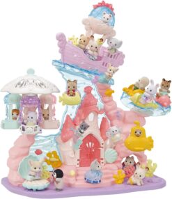 Calico Critters Baby Mermaid Castle - Dollhouse Playset with 3 Collectible Doll Figures