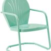 Crosley Furniture CO1001A-AQ Griffith Retro Metal Outdoor Chair, Aqua