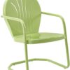 Crosley Furniture CO1001A-KL Griffith Retro Metal Outdoor Chair, Key Lime