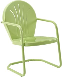 Crosley Furniture CO1001A-KL Griffith Retro Metal Outdoor Chair, Key Lime