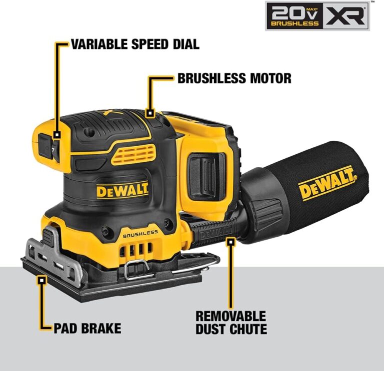 DEWALT 20V MAX* XR Palm Sander, Sheet, Variable Speed, 2Ah Battery, 1/
