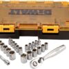 DEWALT Drive Socket Set, SAE/Metric, 1/4-Inch Drive, 25-Piece (DWMT73805)
