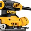 DEWALT Palm Sander, 1/4-Inch, 2.3 Amp, 14,000 OPM, Storage Bag Included, Corded (DWE6411K), Yellow