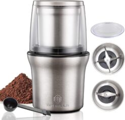 DR MILLS DM-7412M Electric Spice Grinder and Coffee Grinder, Grinder and chopper,detachable cup, diswash free, Blade & cup made with SUS304 stianlees steel