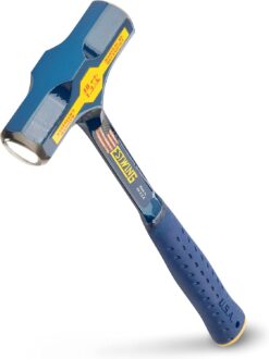 ESTWING BIG BLUE Engineer's Hammer - 48 oz Sledge with Forged Steel Construction & Shock Reduction Grip - E6-48E