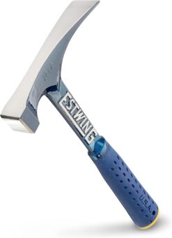 ESTWING Bricklayer's/Mason's Hammer - 22 oz Masonry Tool with Forged Steel Construction & Shock Reduction Grip - E6-22BLC