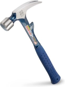ESTWING Hammertooth Hammer - 22 oz Straight Rip Claw with Milled Face & Shock Reduction Grip - E6-22TM